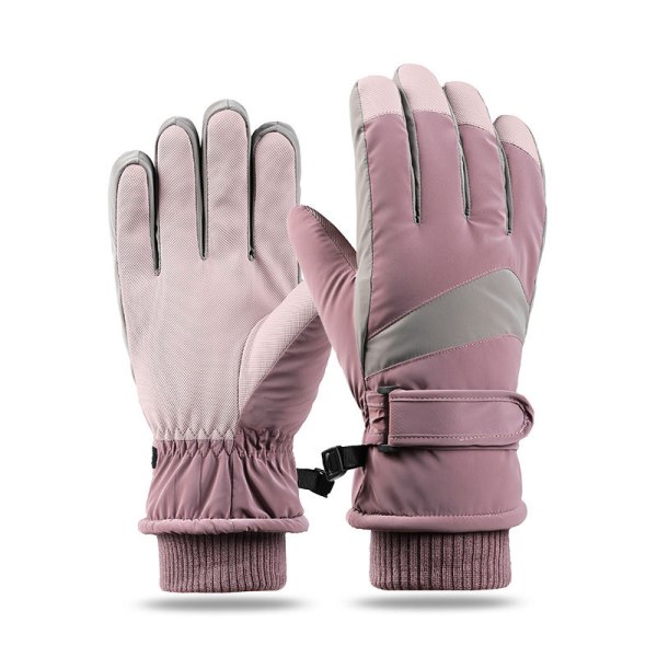 Winter Ski Snow Handsker, Varme Hænder, Korrekt Mønster, Pink