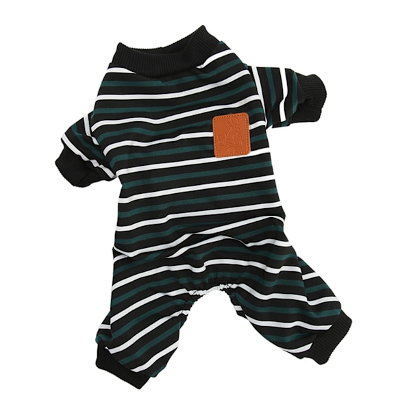 Striped Dog Pajamas Fashionable Cute Warm Comfortable Stretchy Dog Jumpsuit for Dogs Puppies Cats Pets S