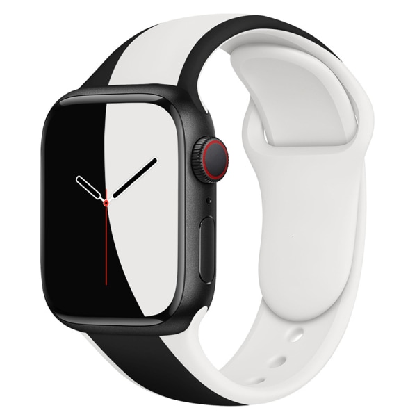 Designet for Apple Watch Band 42/44/45 mm (svart/hvit)