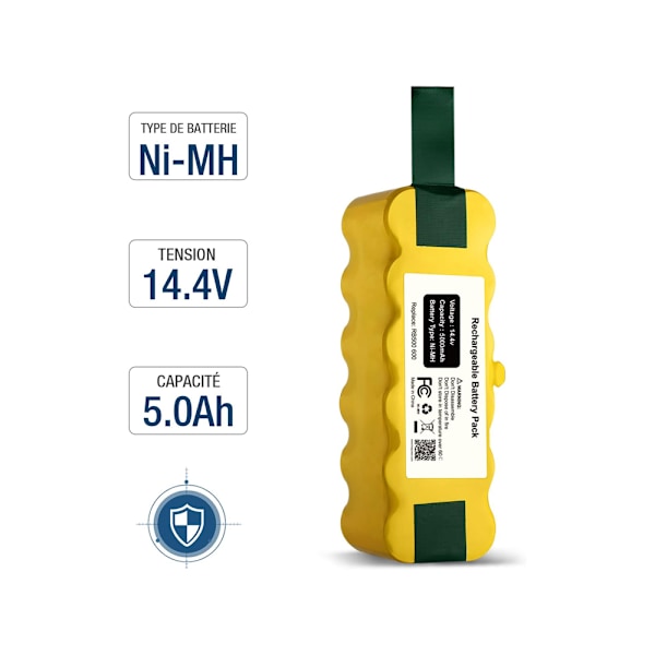 5000mAh 14.4V NiMH udskiftningsbatteri kompatibelt med Roomba 500 510 520 530 532 535 540 555 560 600 610 620