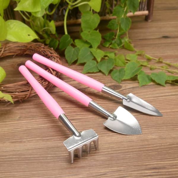 Havearbejde Værktøj, Mini Havearbejde, 3-Stykke Skål til Kæledyr, Havearbejde Værktøj Pink