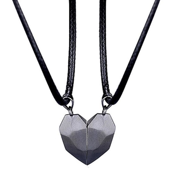 1 par magnetiska par halsband hjärta smycken gåva