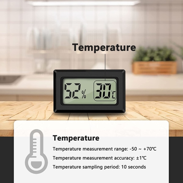 Mini digital LCD-termometer, bærbar (3 stk.)