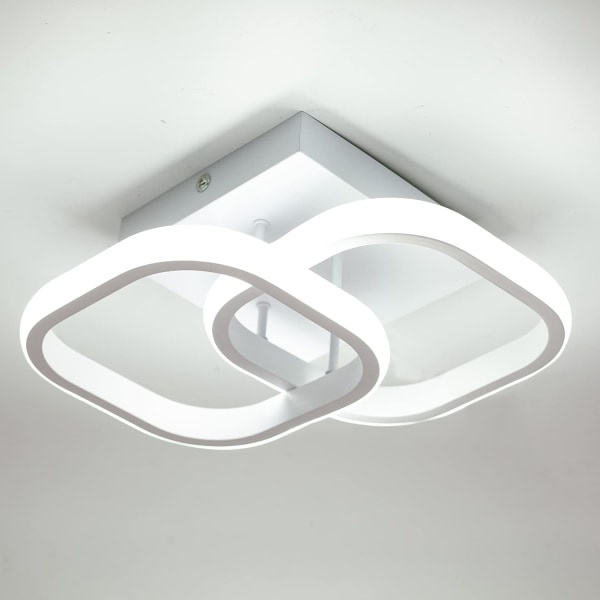 LED taklampe Modern White Square Akryl lysekrone 220V hvitt lys