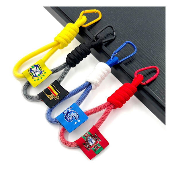 3 kpl Muodikkaita Avaimenperiä, Trendikäs Lanyard-Avaimenperä, Rannehihna Lanyard Punottu Lanyard Polyesteri Kangas Tarvikkeet, Tytöille ja Pojille (Musta)