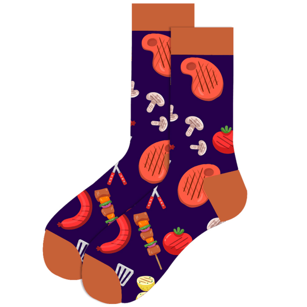 2 par fargerike sokker, Party Crazy Cotton Sokker Herre Dame#10
