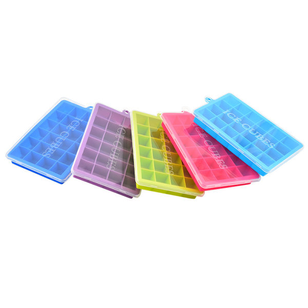 Silikon isbitform 24 fack med lokk Creative Ice Cube Mould