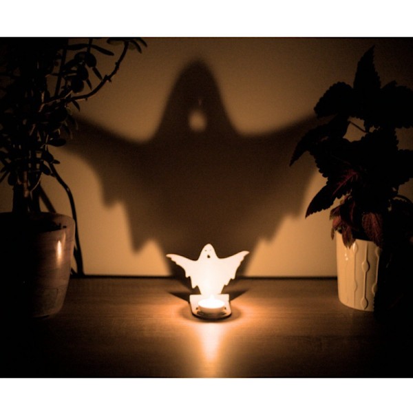 Halloween Lysestage Dekoration, Uhyggelig Halloween Tealight Spirit Lysestage