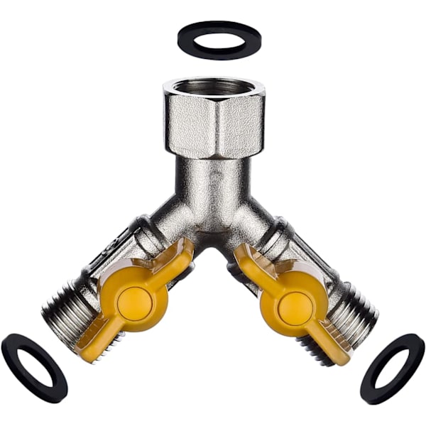 Reserveventil G1/2Y-armatur messing 3-veis dusjventil adapter