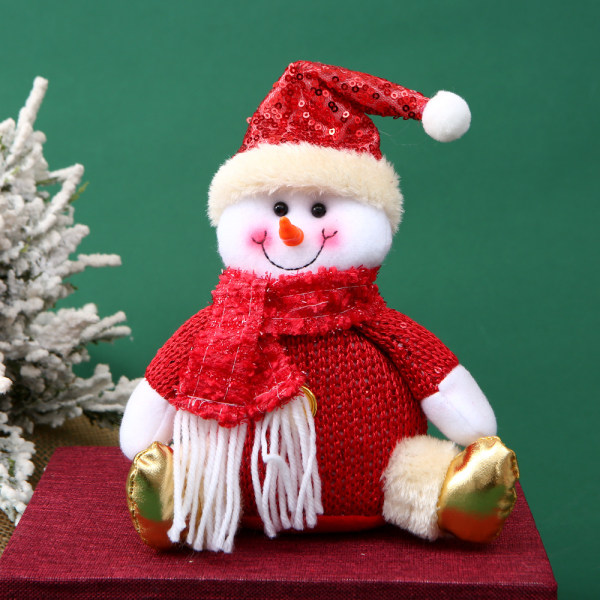 Christmas Gnome plysch prydnad Jul heminredning, röd snögubbe