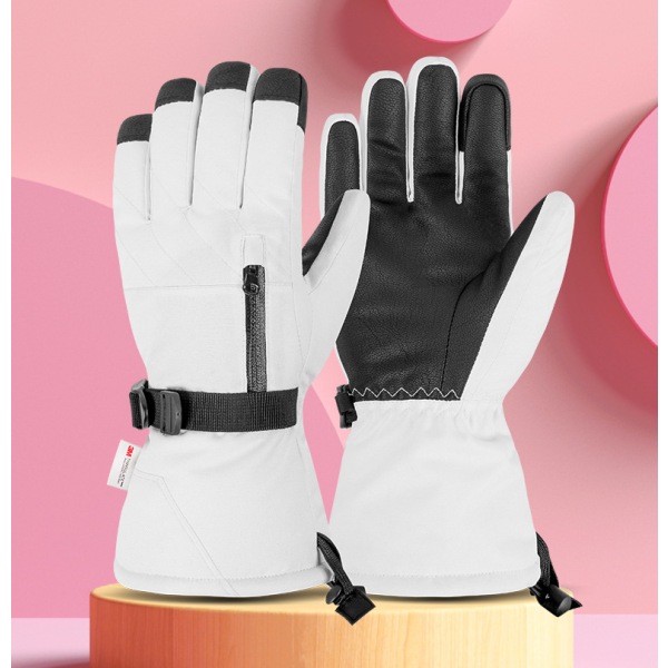 Vinter skidhandskar 3M pekskärm (vit, XL)
