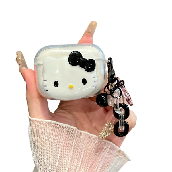 Kitty Glitter Pink Suojaava Kuulokekotelo TPU