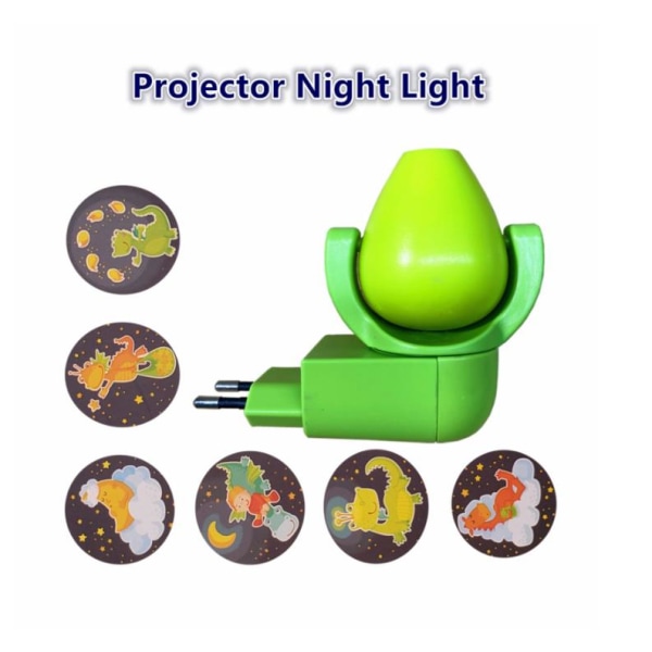 Star Moon Animal Projector Led Projector Nattlys Lampe grønn