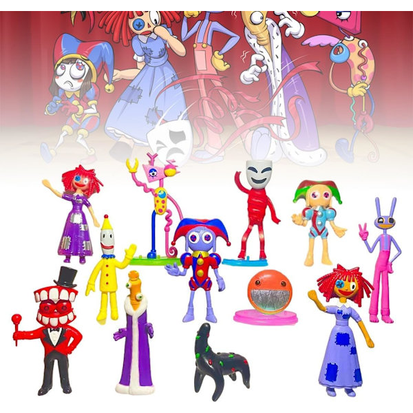 6 Fantastiske Digitale Cirkus Figurer Sæt, Pomni Jax Model Legetøj Til Børn Gaver, De Fantastiske Digitale Cirkus Samleobjekter Anime Figurer 6pcs-c