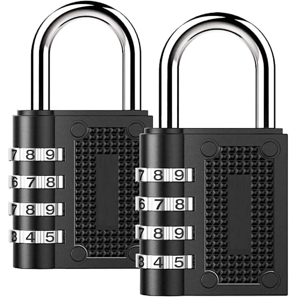 1-pack 4-siffrig kombinationshänglås svart