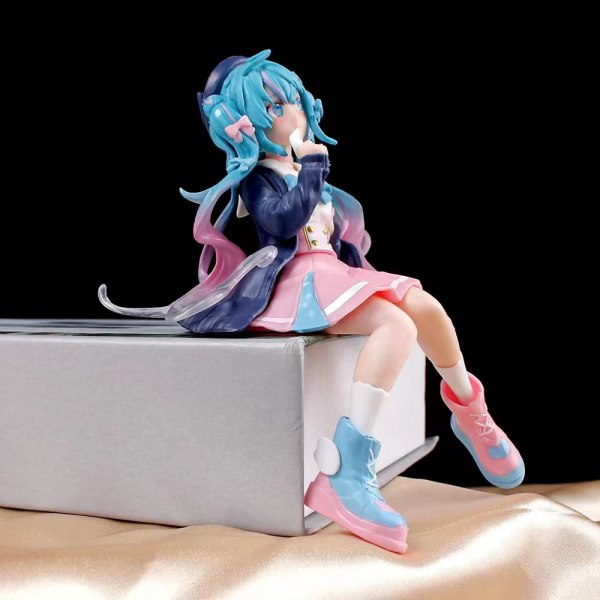 14cm Miku Actionfigur Virtuell Sångare Kawaii Flickor PVC Samla