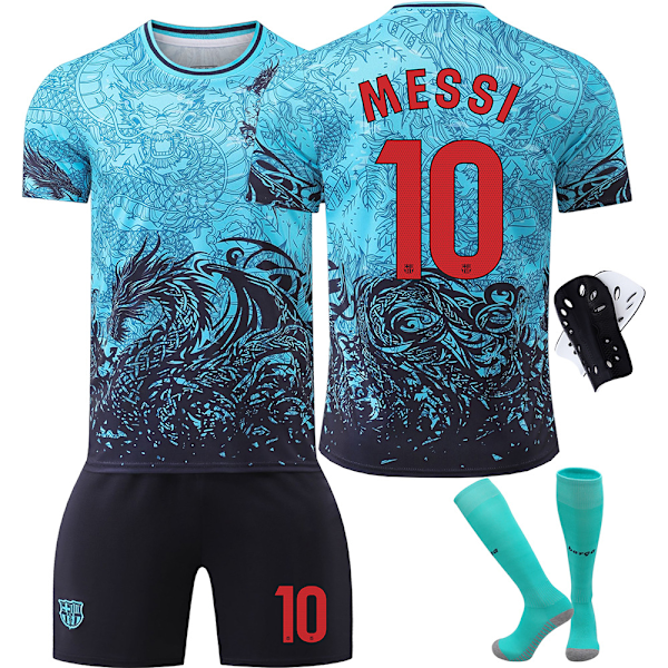 2025-2026 Barcelona specialutgåva Nr. 9 Lewandowski 8 Pedri 6 Gavi 10 Messi 19 Yamal tröjset blå{HONGDE} No. 8 Pedri with socks #20