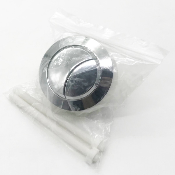 Pakke med dobbelt trykknapp for toalett, dobbel spyling knapp for dobbel toalett (38 mm hvit)