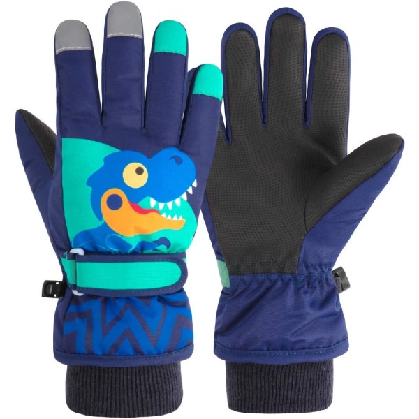 Skihandsker til børn Sne vintervarme handsker (marineblå)