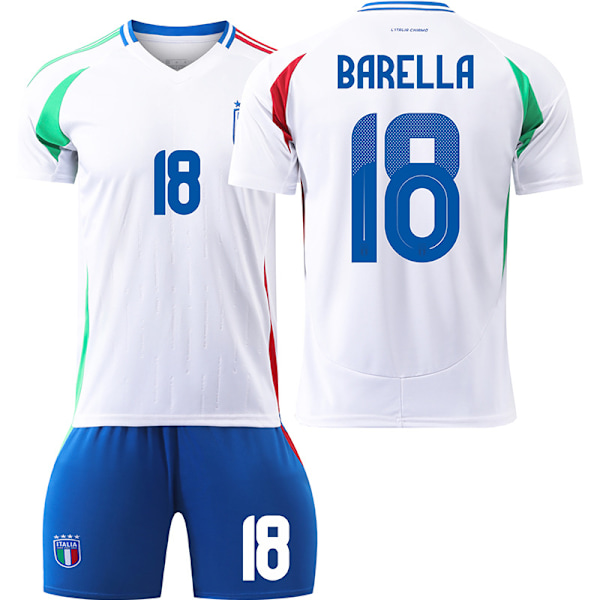 2024-2025 Italiensk fotballdrakt nr. 8 Jorginho EM-draktsett {HONGDE} Home No. 8 + socks 16 yards
