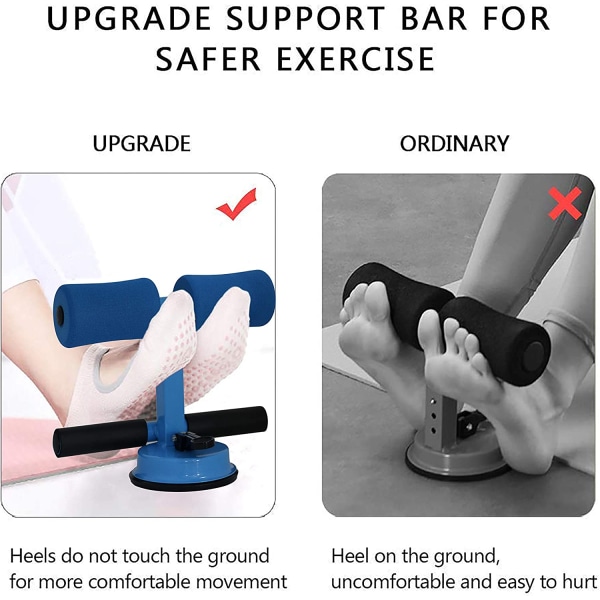 Bærbar Sit-Up Bar Justerbar Selvsug Treningsutstyr