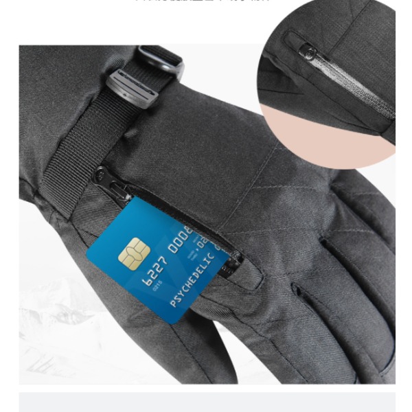 Vinter Ski Handsker 3M Touch Screen (Sort, L)