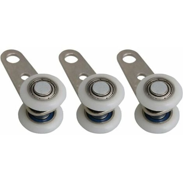10 rullar för fönster eller skjutdörrar - metall och plast - 4,5 x 1,9 cm