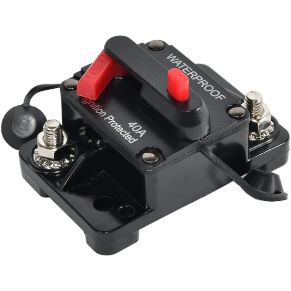Strømbryter Vanntett bilstereo innebygd strømbryter DC 12V-48V (40A)