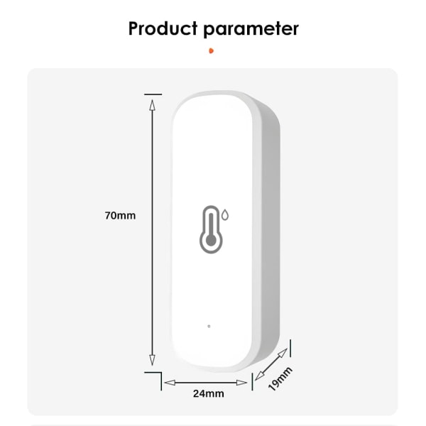 WiFi Tuya Smart temperatur- och fuktighetssensor, WiFi-rumstermometer och hygrometer