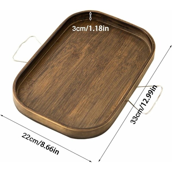 Sammenleggbart Sofabrett i Tre, Robust Sofaarmbrett for Spising, Drikking, Snacks, Fjernkontroll