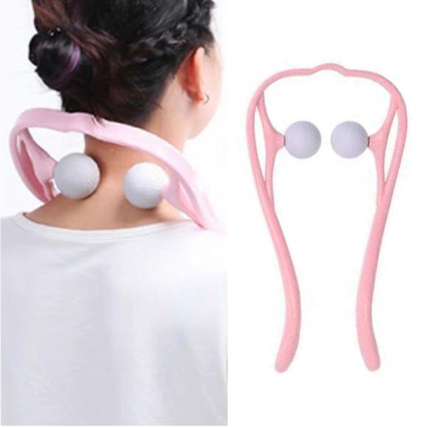 Neck Massager, Massage Ball, Meridian Kneading, Pink