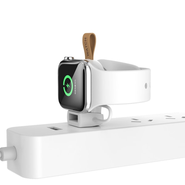 Bærbar iWatch USB trådløs oplader til Apple Watch (hvid)