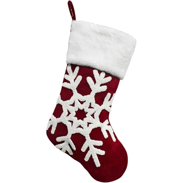 17\" Jule Strømper Sokker Broderi Xmas Godteri Bag