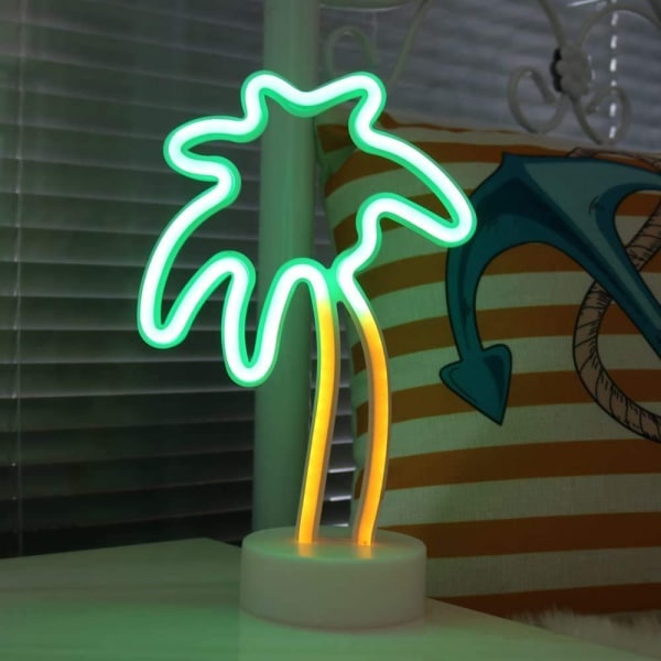 Coconut Tree Lights LED neonskyltar med Base Night Lights