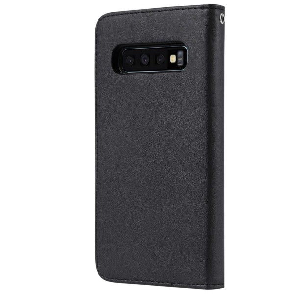 Samsung Galaxy S10 - Pl?nboksfodral/Magnet Skal - Svart Musta Svart