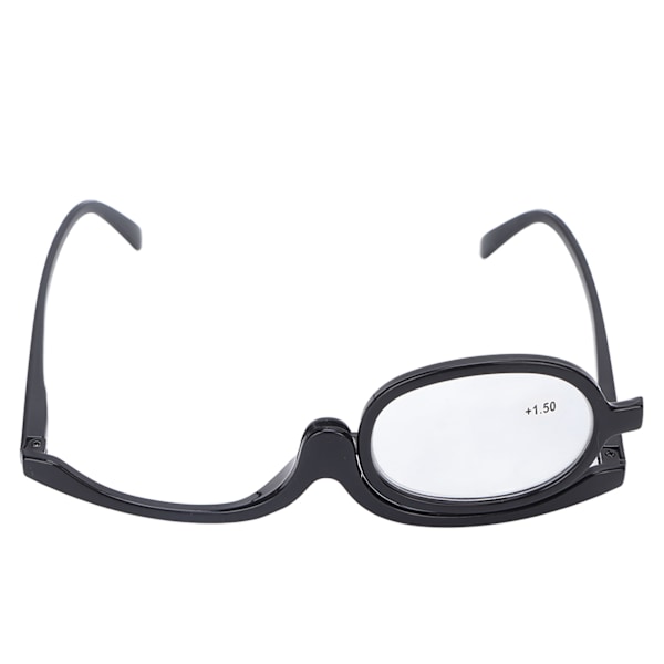 Makeup briller med forstørrelse og foldbart glas, ensfarvede makeup briller i sort (+1.50)[HONGDE]