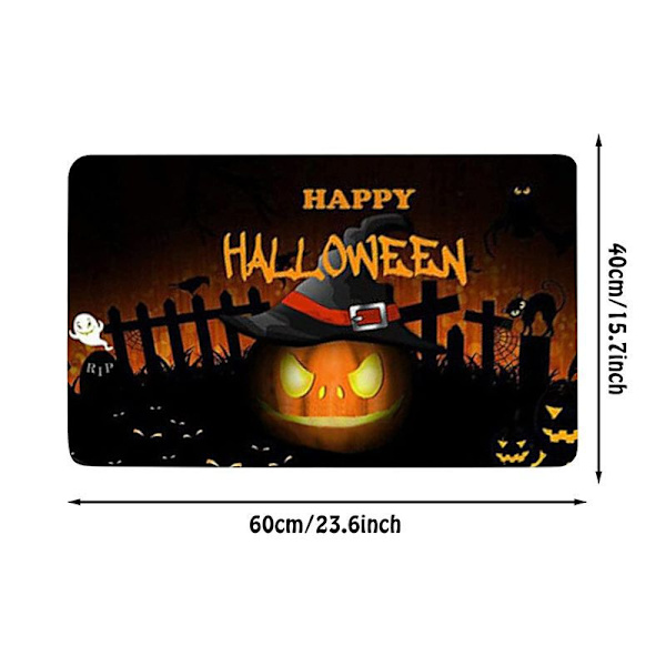 Halloween dörrmatta, halkfri tvättbar, 15,7*23,6 tum, #24