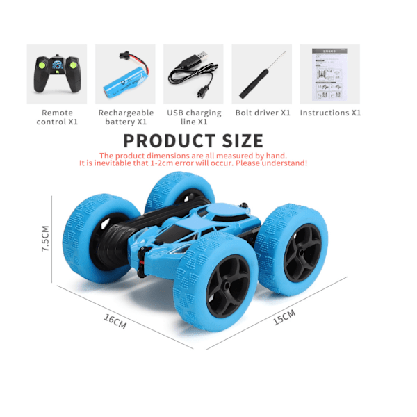 RC-bil 360° roterande RC-bil 2,4 GHz RC-bil (röd)