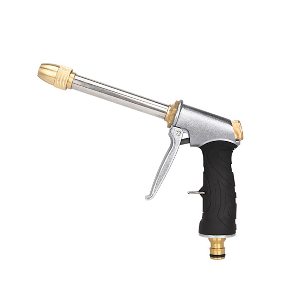 Hageslange med hagesprøytepistol i metall