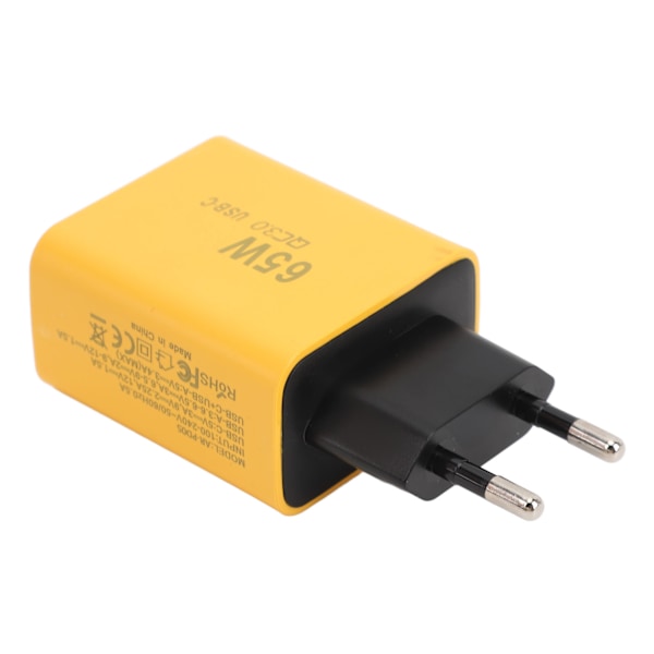USB-C Laddare Block GaN 65W 3 Portar PD Ström Adapter QC3.0 Väggkontakt i Dubbel Typ C Enstaka USB Snabbladdning för IOS för Galaxy
