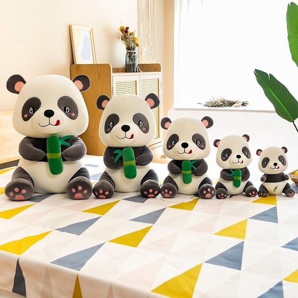 Pehmeä Panda-pehmolelu halailuun (mustavalkoinen, 9 tuumaa)