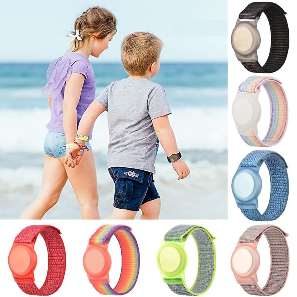 Apple Airtag Strap Kids Anti-Lost armbåndsdeksel (Seashell)