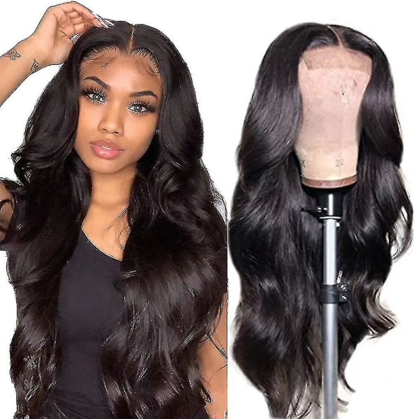 Body Wave Lace Front Peruk Människohår Pre-pull Bleach Knot