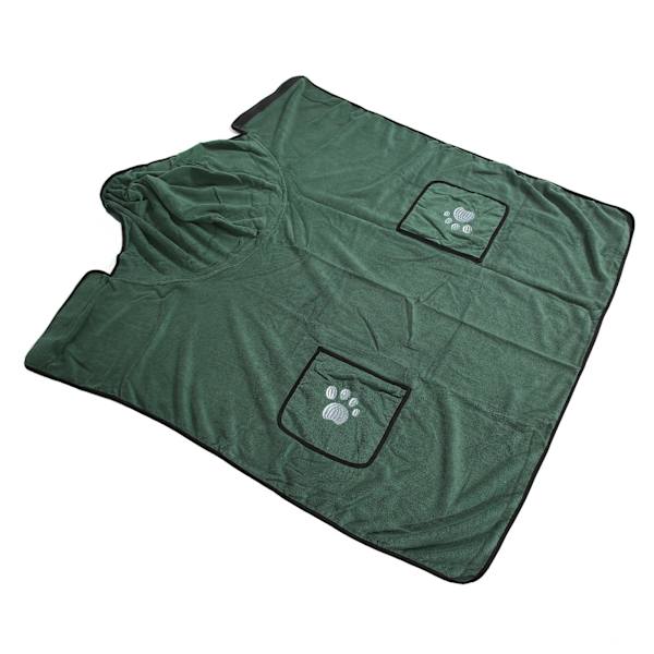 Hund morgonrock handduk superabsorberande justerbar husdjur hund torkrock för hund katt inomhus utomhus XL