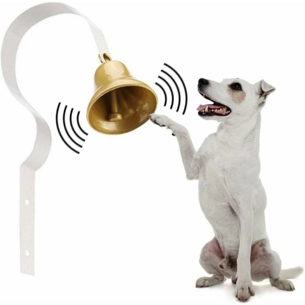 Antiikkimetallikauppa Bell Call Bell Dog Training House (valkoinen)