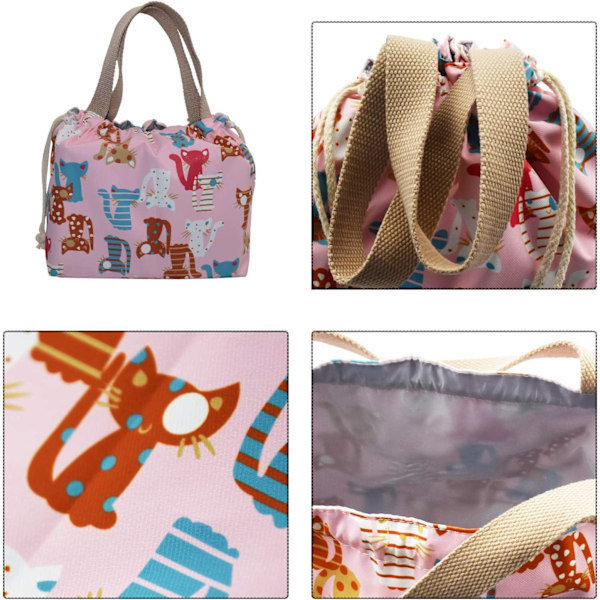 Mini bento bag lunsj tote bag gjenbrukbar liten