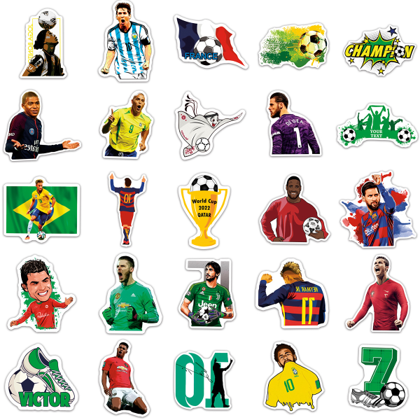 50st 2022 Qatar World Cup Fotboll Graffiti Stickers Laptop