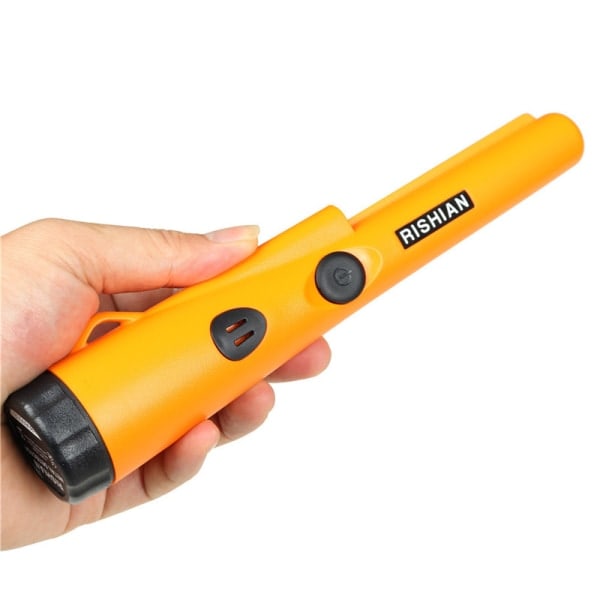 Håndholdt Probe Metal Guld Detektor Vibrationsalarm Pin Pointer Orange