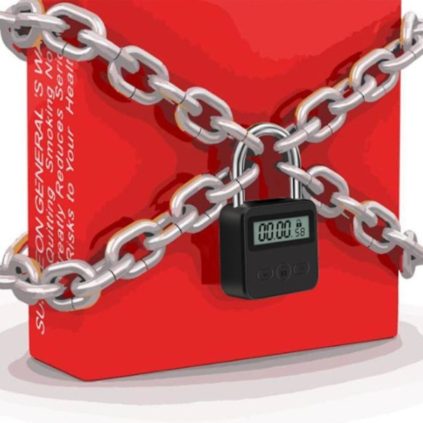 Metallisk TidtagarLås LCD-Skärm Multifunktionell Elektronisk Tid 99 Timmar Max Tidtagning USB Laddningsbar Tidtagarhänglås Silver [DB]