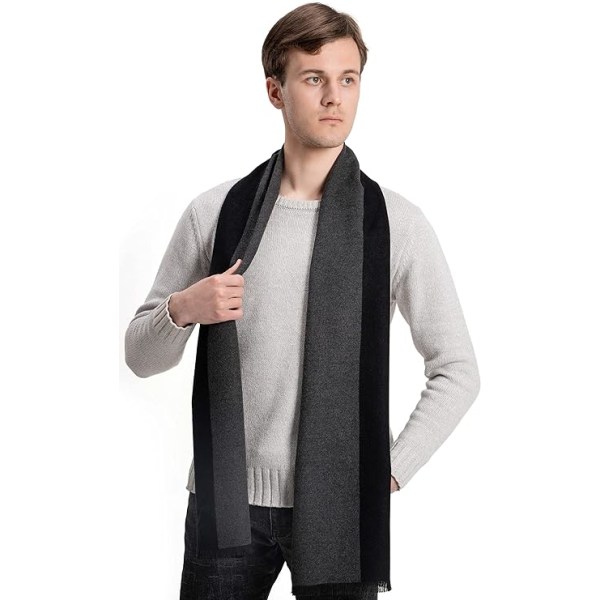 Herrar Scarf Vinter Cashmere Scarf Herr Tjock Varm Ull Tjock och varm 1 Bekväm att bära, lämplig för alla tillfällen 31*180cm